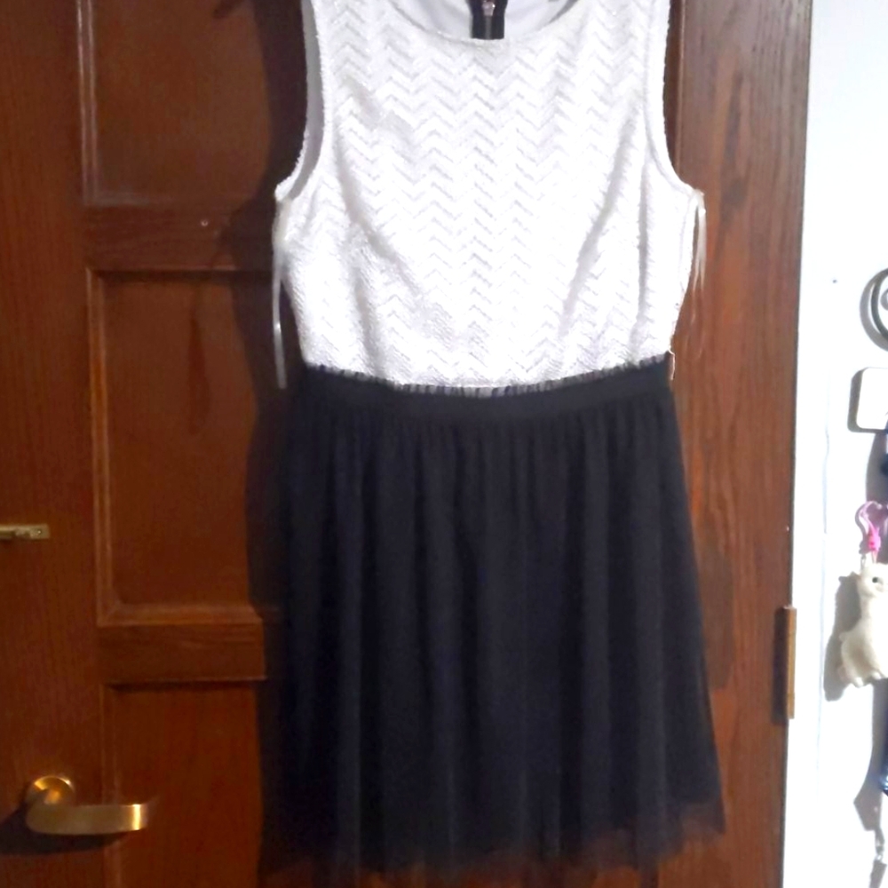 Holiday Girl's Black and White Formal Dress
